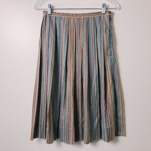 Rainbow pin stripe a-line skirt